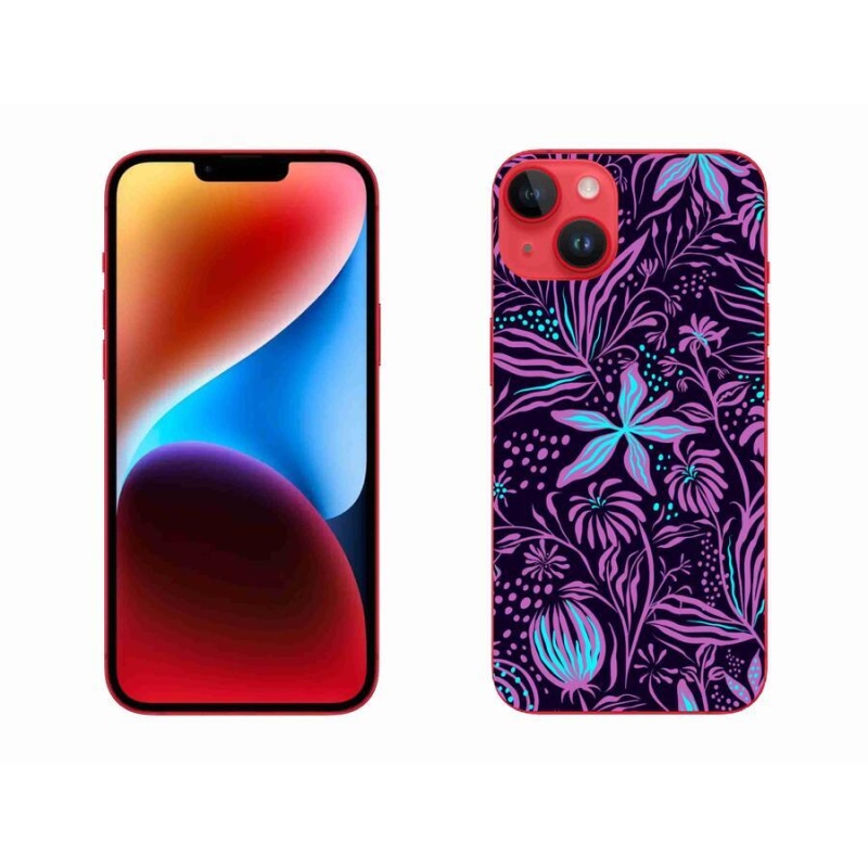 Gelový kryt mmCase na mobil iPhone 14 Plus - květiny 2