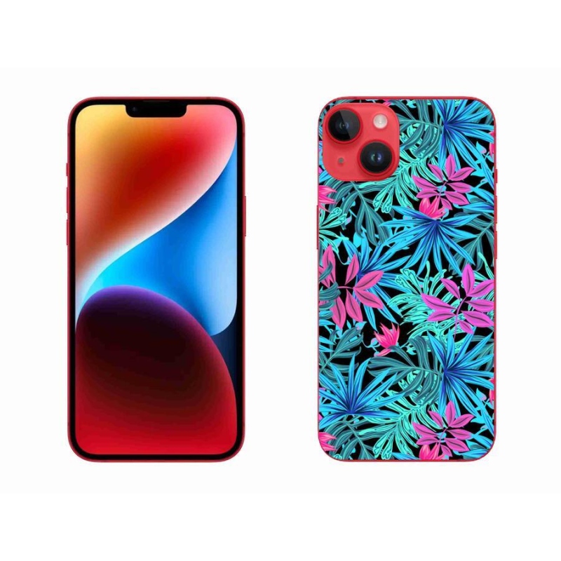 Gelový kryt mmCase na mobil iPhone 14 Plus - květiny 3