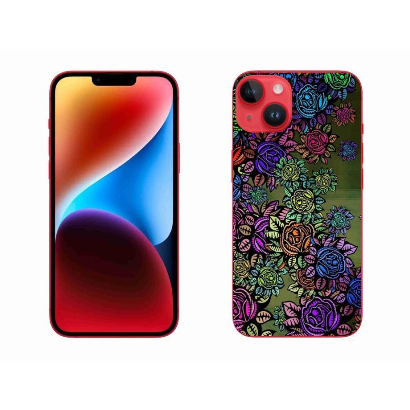 Gelový kryt mmCase na mobil iPhone 14 Plus - květiny 6