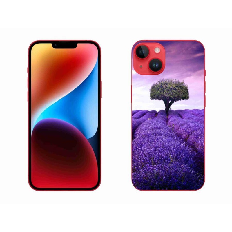 Gelový kryt mmCase na mobil iPhone 14 Plus - levandulová louka
