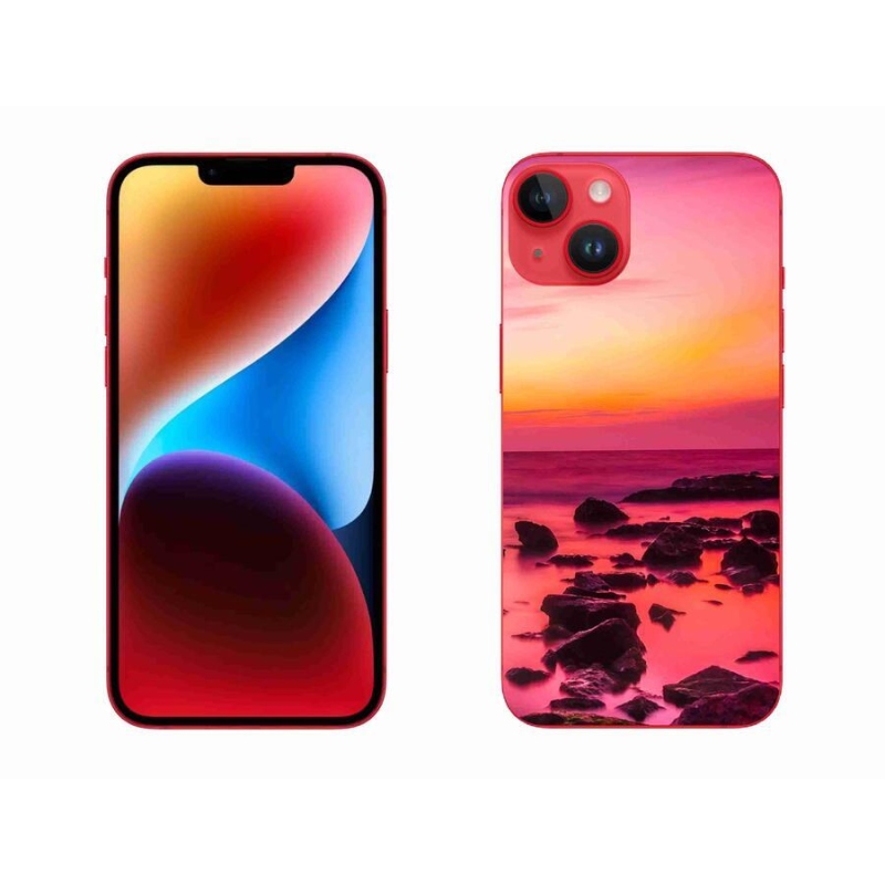Gelový kryt mmCase na mobil iPhone 14 Plus - moře a záře