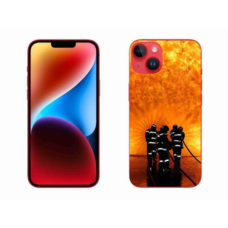 Gelový kryt mmCase na mobil iPhone 14 Plus - požár