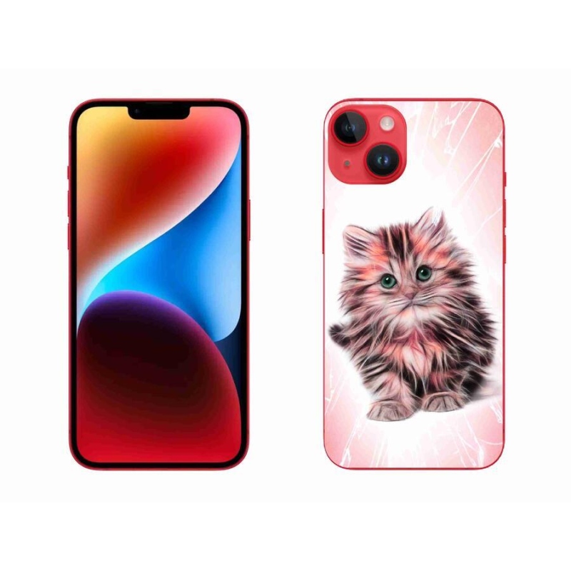 Gelový kryt mmCase na mobil iPhone 14 Plus - roztomilé kotě