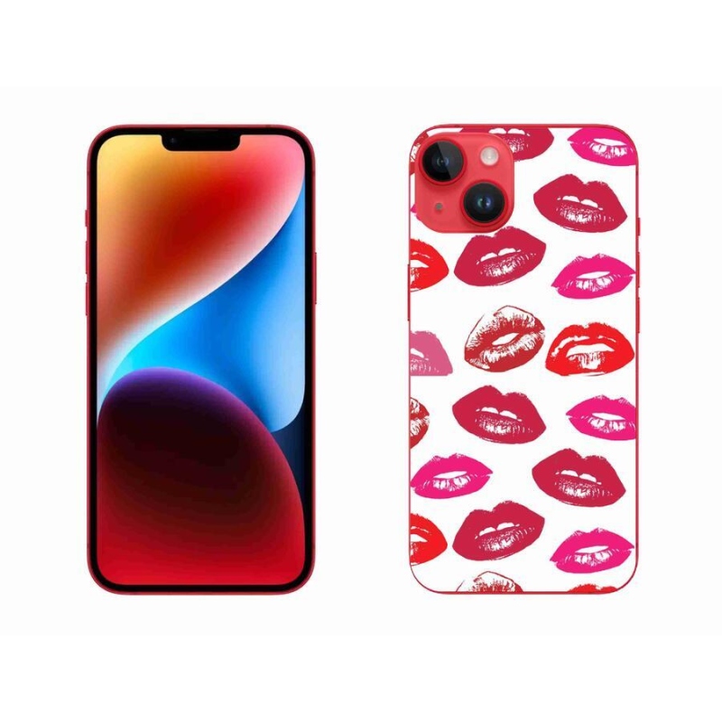 Gelový kryt mmCase na mobil iPhone 14 Plus - rty