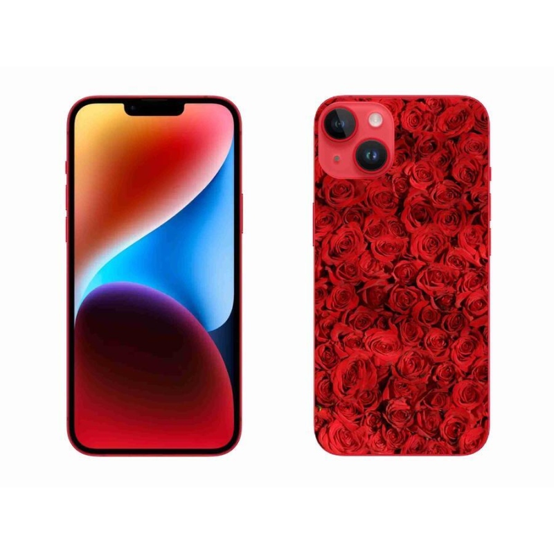 Gelový kryt mmCase na mobil iPhone 14 Plus - růže