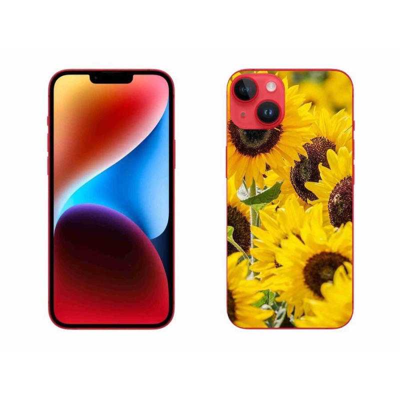 Gelový kryt mmCase na mobil iPhone 14 Plus - slunečnice