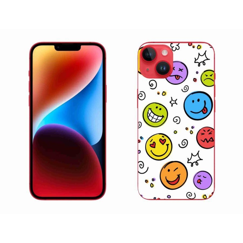 Gelový kryt mmCase na mobil iPhone 14 Plus - smajlíci