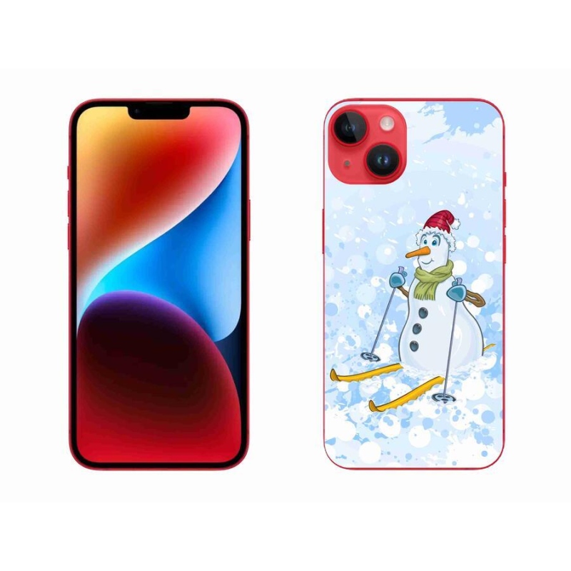 Gelový kryt mmCase na mobil iPhone 14 Plus - sněhulák