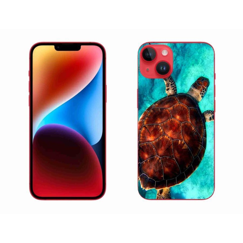 Gelový kryt mmCase na mobil iPhone 14 Plus - želva
