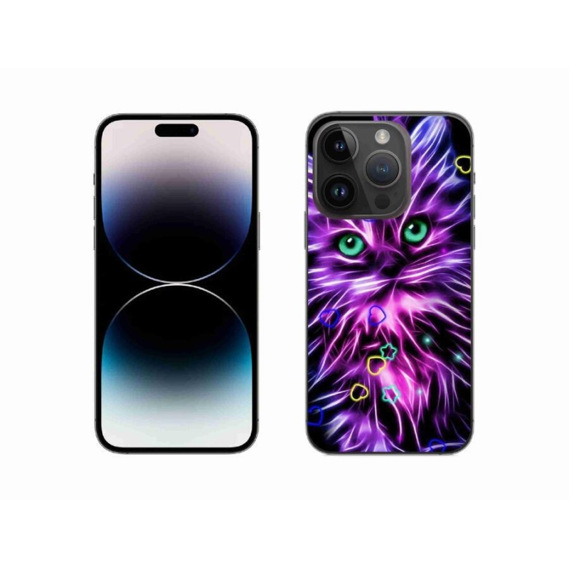 Gelový kryt mmCase na mobil iPhone 14 Pro 6.1 - abstraktní kočka