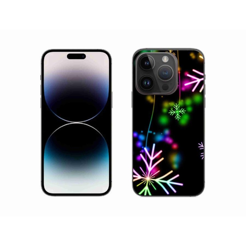 Gelový kryt mmCase na mobil iPhone 14 Pro 6.1 - barevné vločky