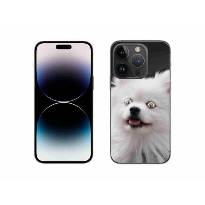 Gelový kryt mmCase na mobil iPhone 14 Pro 6.1 - bílý špic