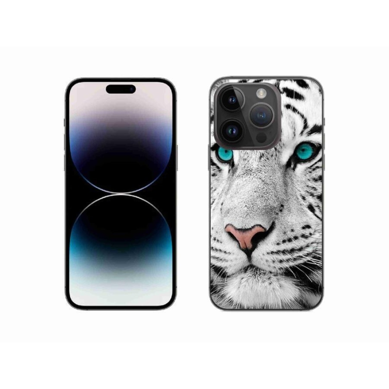 Gelový kryt mmCase na mobil iPhone 14 Pro 6.1 - bílý tygr