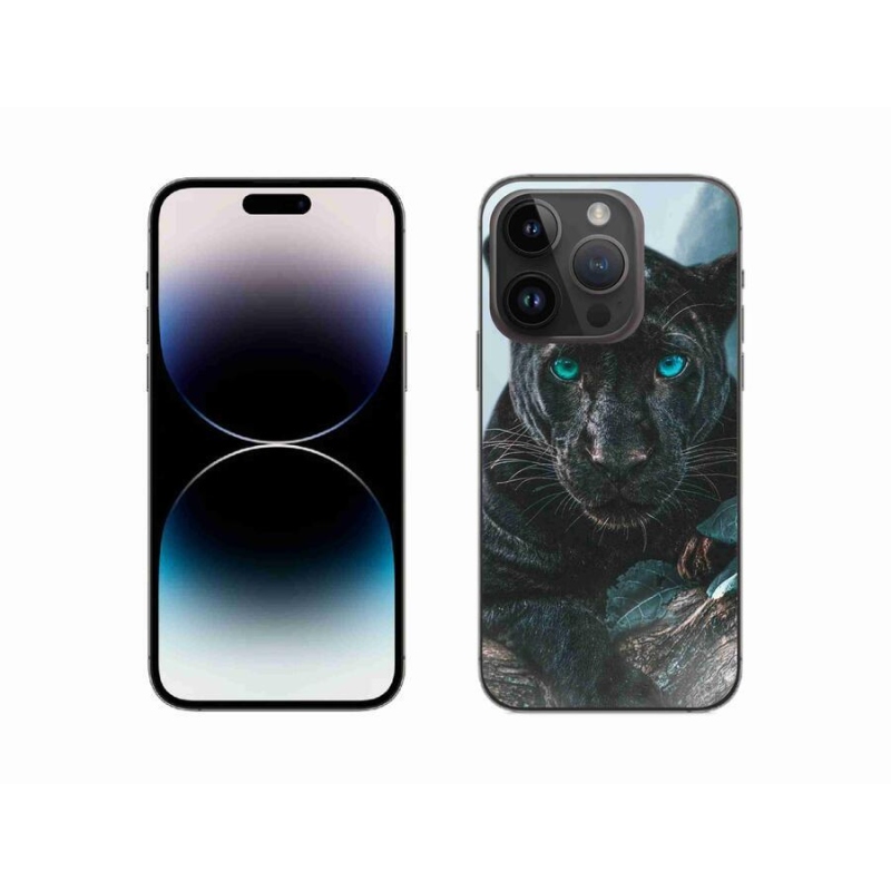 Gelový kryt mmCase na mobil iPhone 14 Pro 6.1 - černý panter