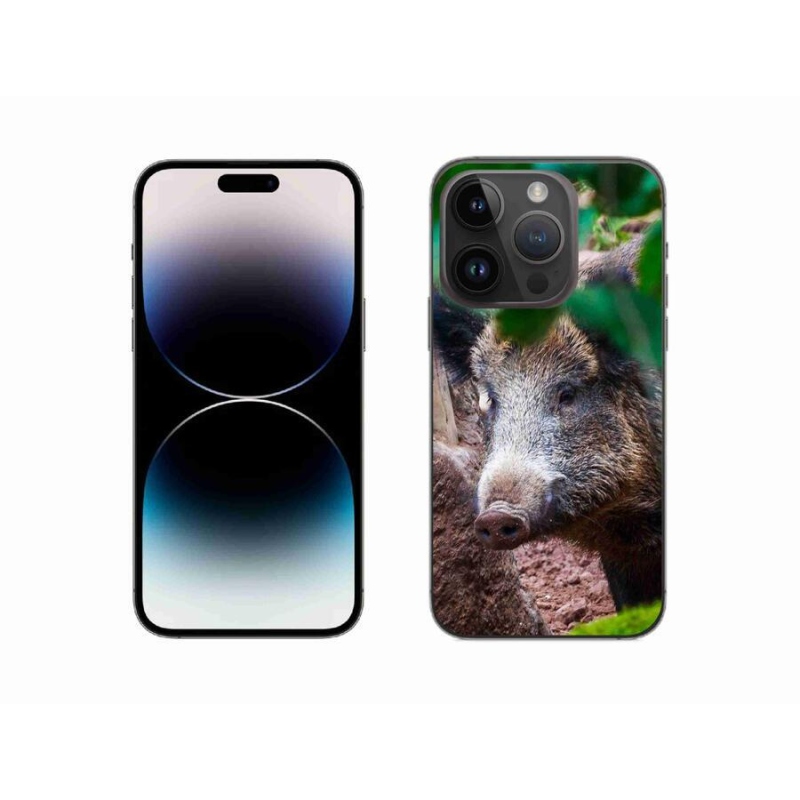 Gelový kryt mmCase na mobil iPhone 14 Pro 6.1 - divoké prase
