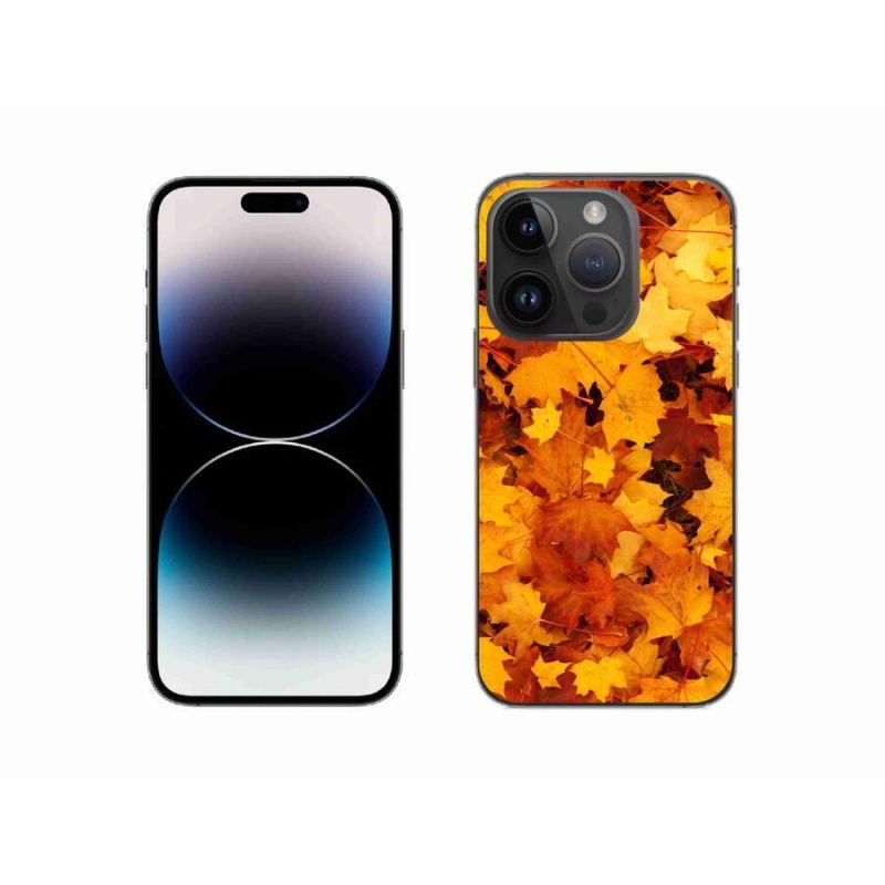 Gelový kryt mmCase na mobil iPhone 14 Pro 6.1 - javorové listy