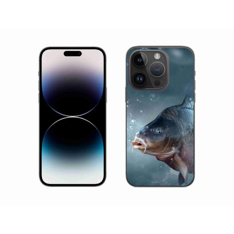 Gelový kryt mmCase na mobil iPhone 14 Pro 6.1 - kapr a bublinky