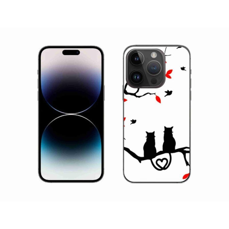 Gelový kryt mmCase na mobil iPhone 14 Pro 6.1 - kočičí láska