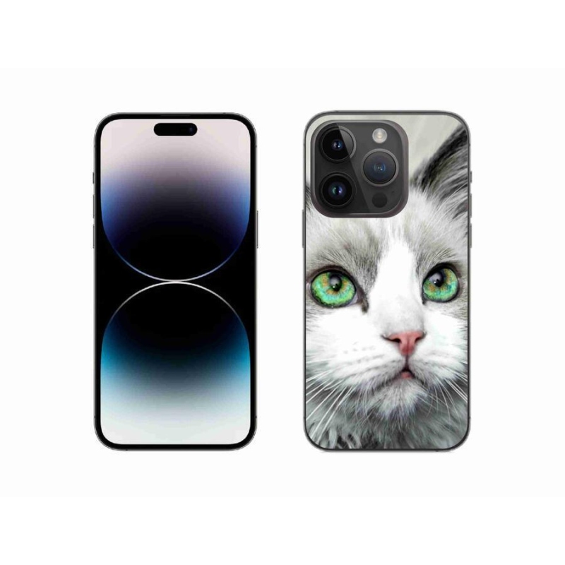 Gelový kryt mmCase na mobil iPhone 14 Pro 6.1 - kočičí pohled