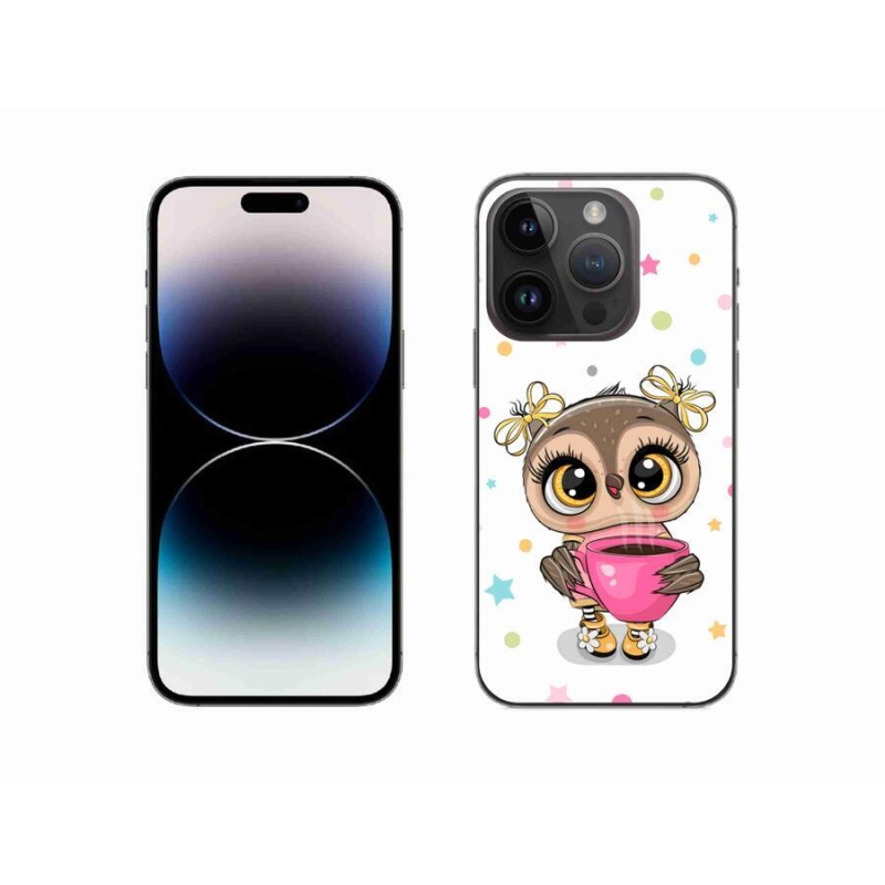 Gelový kryt mmCase na mobil iPhone 14 Pro 6.1 - kreslená sovička