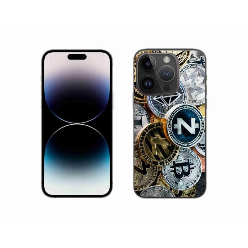 Gelový kryt mmCase na mobil iPhone 14 Pro 6.1 - kryptoměny