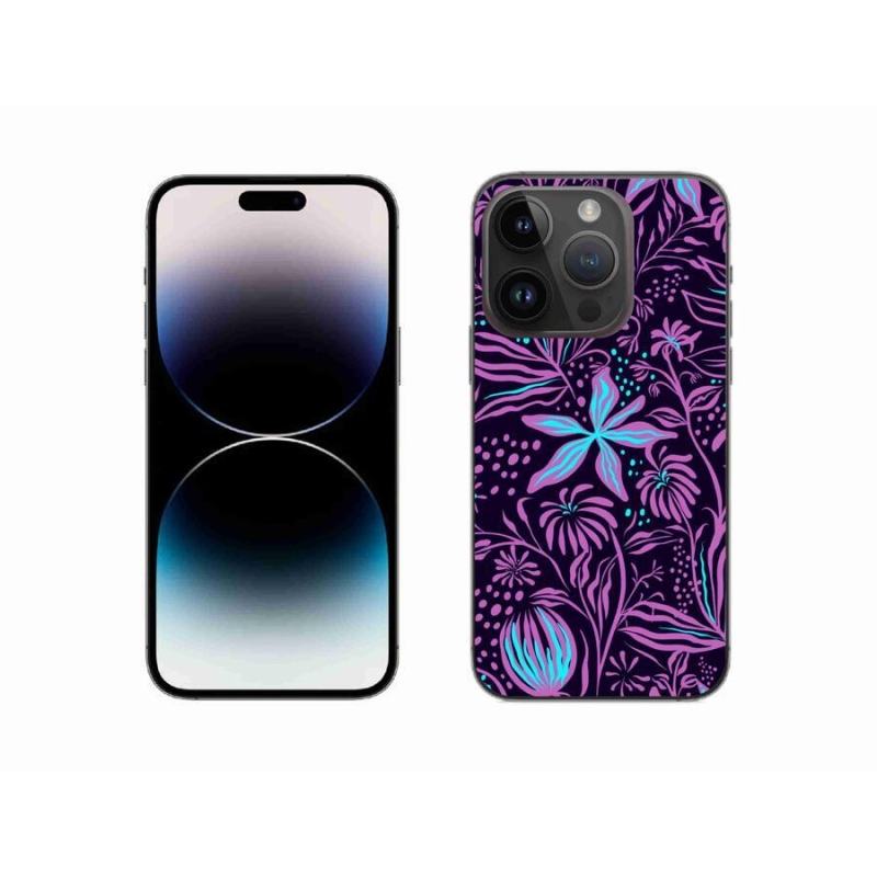 Gelový kryt mmCase na mobil iPhone 14 Pro 6.1 - květiny 2