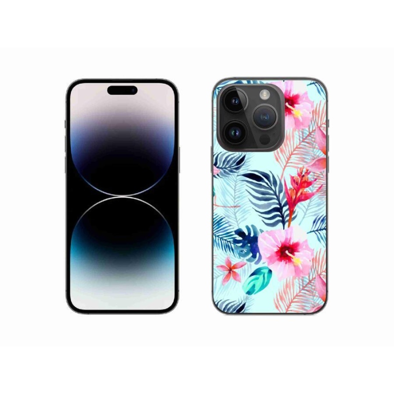 Gelový kryt mmCase na mobil iPhone 14 Pro 6.1 - květiny