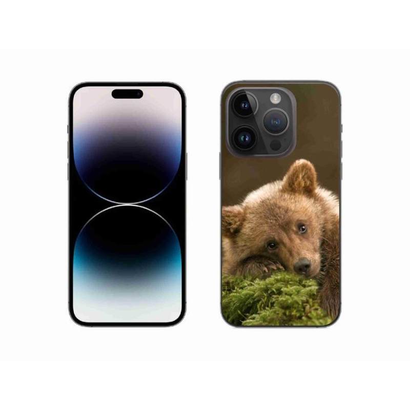 Gelový kryt mmCase na mobil iPhone 14 Pro 6.1 - medvěd