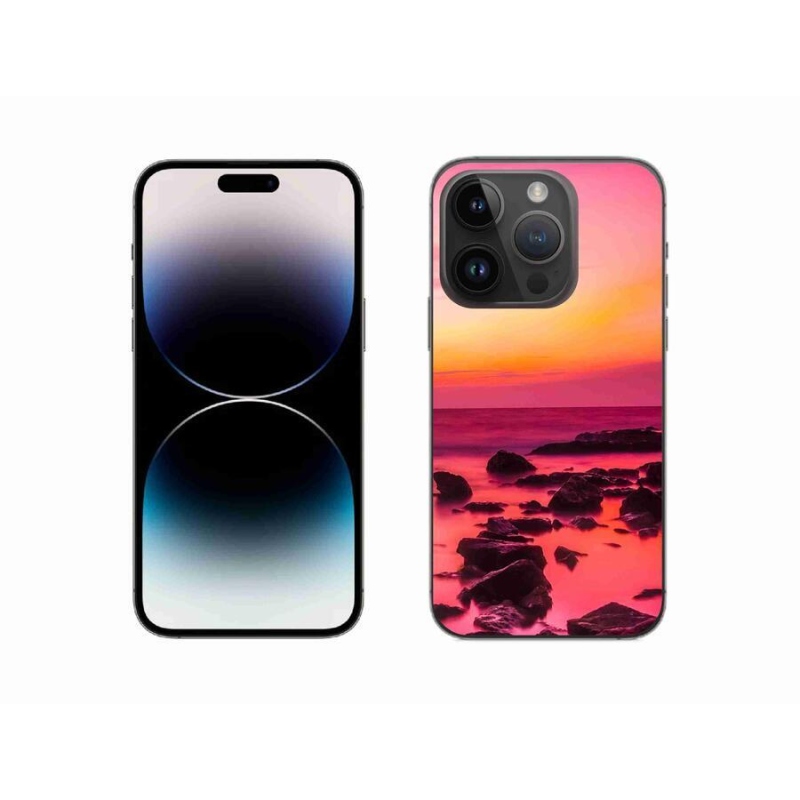Gelový kryt mmCase na mobil iPhone 14 Pro 6.1 - moře a záře