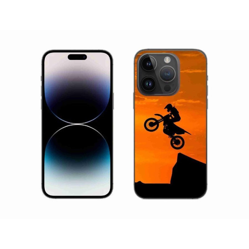 Gelový kryt mmCase na mobil iPhone 14 Pro 6.1 - motocross