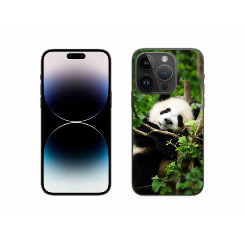 Gelový kryt mmCase na mobil iPhone 14 Pro 6.1 - panda
