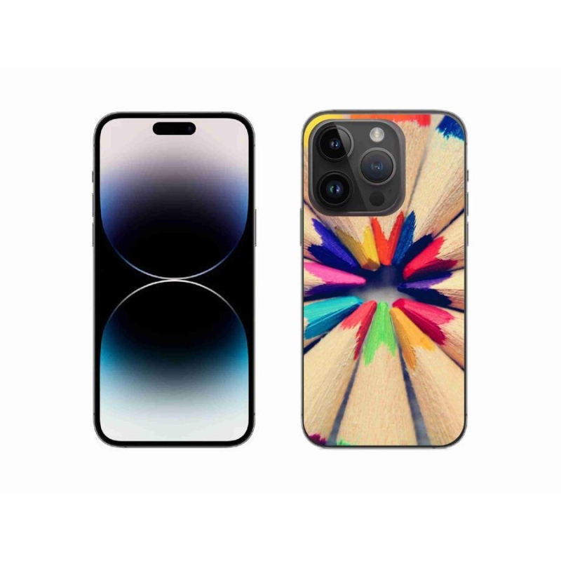 Gelový kryt mmCase na mobil iPhone 14 Pro 6.1 - pastelky