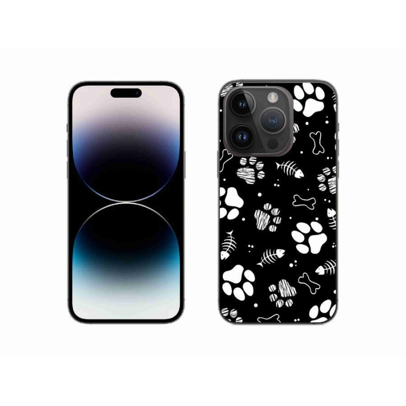 Gelový kryt mmCase na mobil iPhone 14 Pro 6.1 - psí tlapky