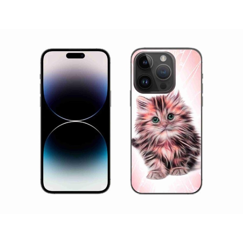 Gelový kryt mmCase na mobil iPhone 14 Pro 6.1 - roztomilé kotě