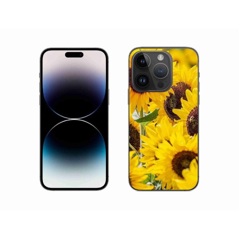 Gelový kryt mmCase na mobil iPhone 14 Pro 6.1 - slunečnice