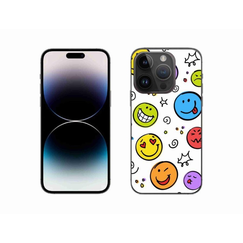Gelový kryt mmCase na mobil iPhone 14 Pro 6.1 - smajlíci