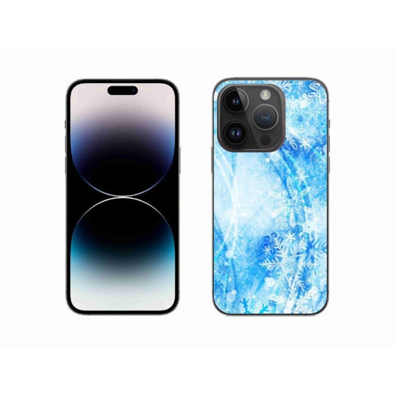 Gelový kryt mmCase na mobil iPhone 14 Pro 6.1 - sněhové vločky