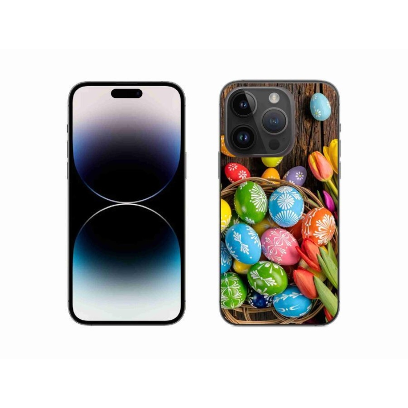 Gelový kryt mmCase na mobil iPhone 14 Pro 6.1 - velikonoční vajíčka