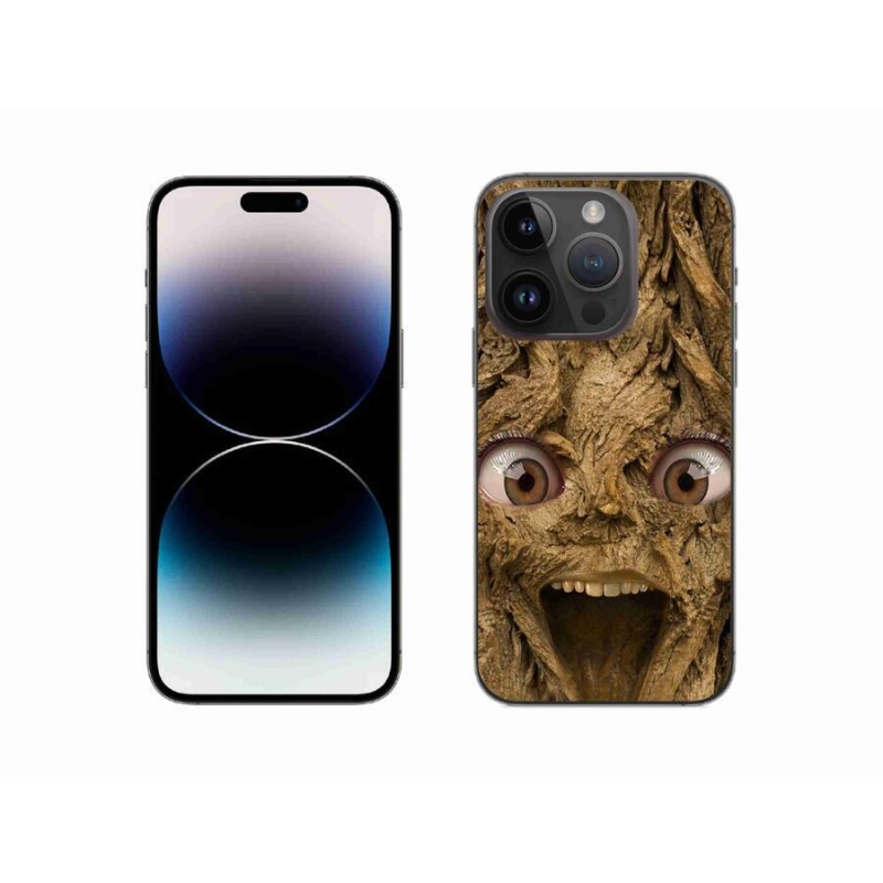 Gelový kryt mmCase na mobil iPhone 14 Pro 6.1 - veselý strom s očima