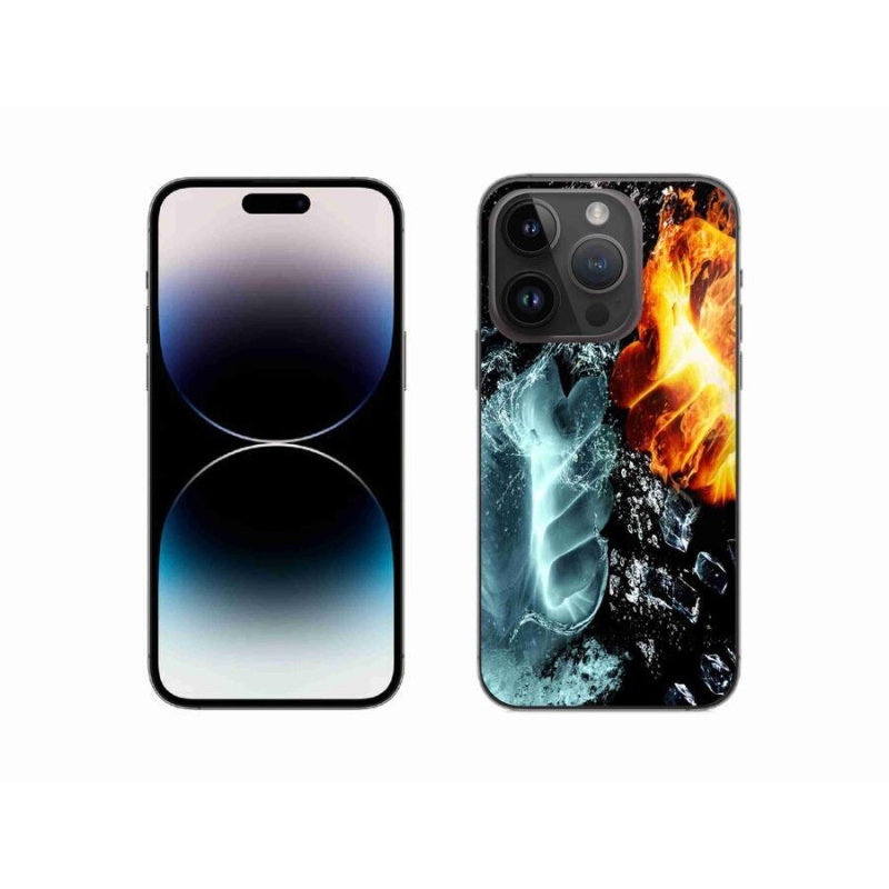 Gelový kryt mmCase na mobil iPhone 14 Pro 6.1 - voda a oheň