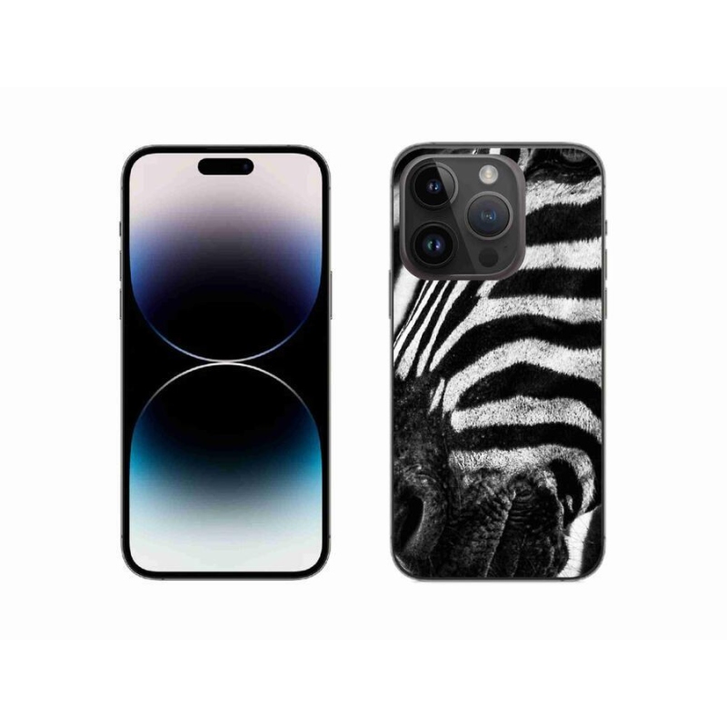 Gelový kryt mmCase na mobil iPhone 14 Pro 6.1 - zebra