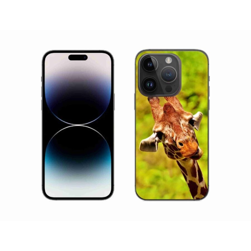 Gelový kryt mmCase na mobil iPhone 14 Pro 6.1 - žirafa