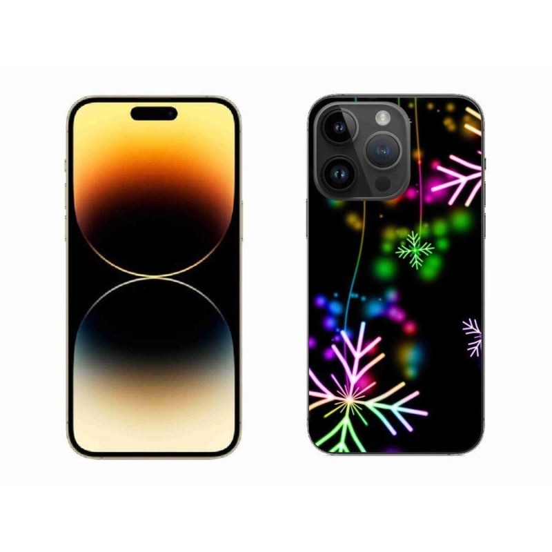 Gelový kryt mmCase na mobil iPhone 14 Pro Max 6.7 - barevné vločky
