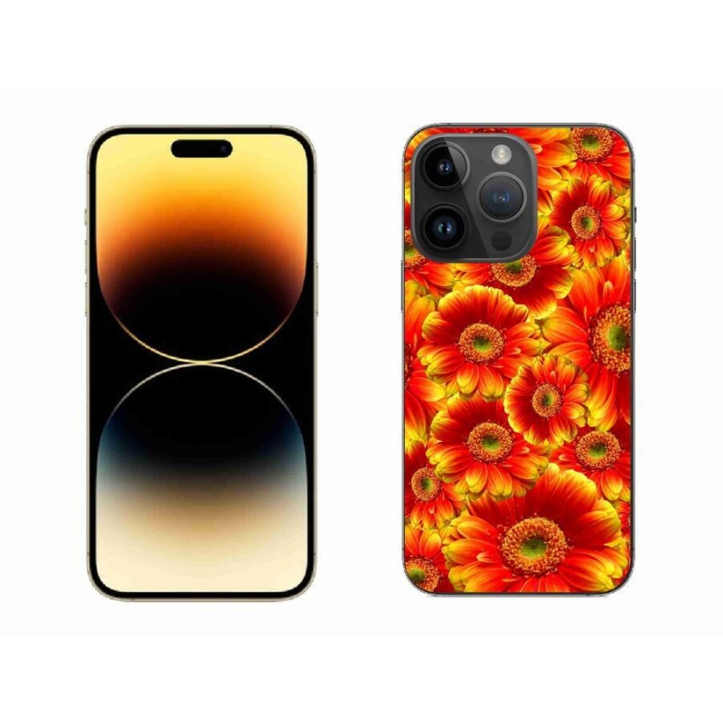 Gelový kryt mmCase na mobil iPhone 14 Pro Max 6.7 - gerbera 1