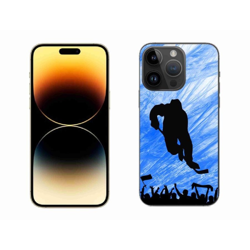 Gelový kryt mmCase na mobil iPhone 14 Pro Max 6.7 - hokejový hráč