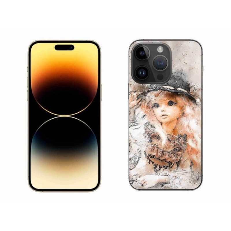 Gelový kryt mmCase na mobil iPhone 14 Pro Max 6.7 - holčička s kloboukem