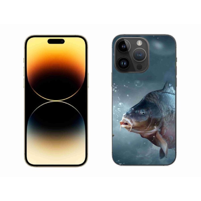 Gelový kryt mmCase na mobil iPhone 14 Pro Max 6.7 - kapr a bublinky