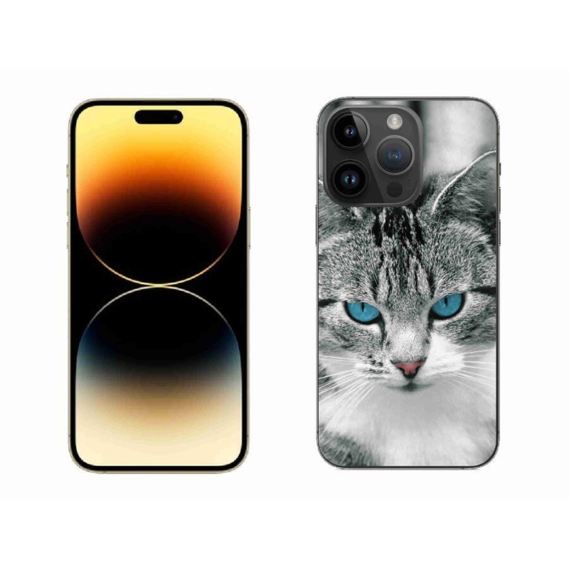 Gelový kryt mmCase na mobil iPhone 14 Pro Max 6.7 - kočičí pohled 1