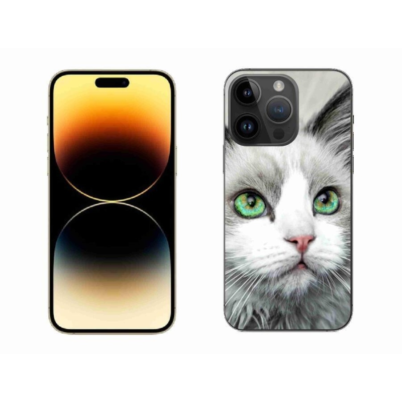 Gelový kryt mmCase na mobil iPhone 14 Pro Max 6.7 - kočičí pohled