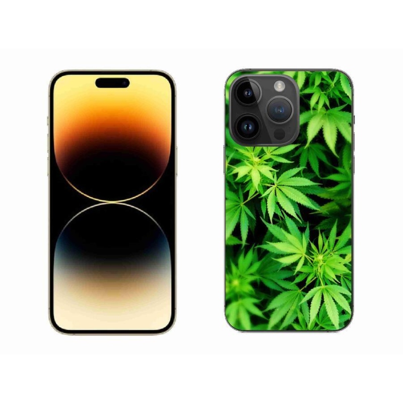 Gelový kryt mmCase na mobil iPhone 14 Pro Max 6.7 - konopí 3